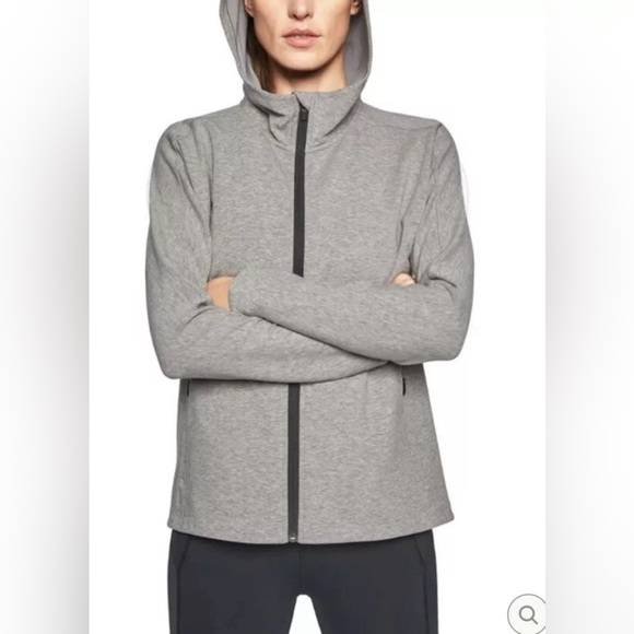 Athleta Women's Hoodie Small Modern Life Full Zip  Grey Athletic Running Gym - Picture 1 of 7